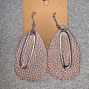 3 for $50 - "Moscato" leather teardrop earrings